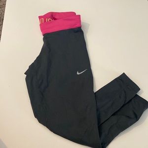 Grey and pink nike leggings Size XS